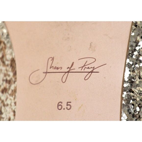 Shoes of Prey METALLIC GOLD GENUINE LEATHER FLAT BALLET SLIP ON SHOES Sz 6.5 - Picture 9 of 10